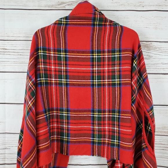 Mudpie | Plaid Blanket Shawl - Picture 6 of 7